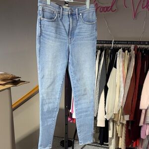 Madewell Sky Blue 10” High Rise Skinny Jeans 30” Inseam 28”